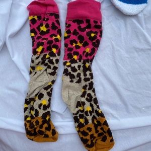 Cheetah print multicolored socks